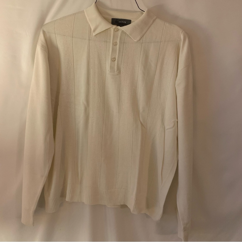 LeMonde Homme Couture Mens Three Button Sweater